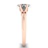 Anel de noivado de diamante redondo de 6 pinos em ouro rosa, Imagem 3