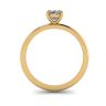 Clássico anel solitário de diamante oval ouro amarelo, Imagem 2