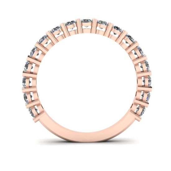 Anel de 17 diamantes em ouro rosa 18K, More Image 0