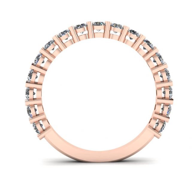 Anel de 17 diamantes em ouro rosa 18K - Foto 1