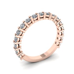 Anel de 17 diamantes em ouro rosa 18K - Foto 3