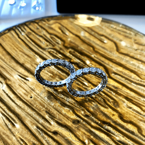 Anel Eternity Clássico de 3 mm com Diamante Ouro Rosa - Foto 5