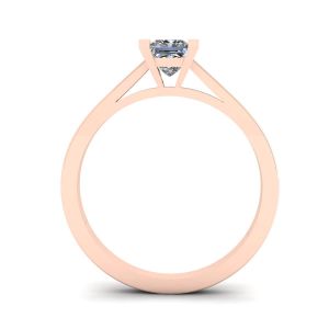 Anel de diamante com lapidação princesa em ouro rosa 18K - Foto 1