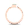 Elegante anel quadrado de esmeralda em ouro rosa 18K, Imagem 2
