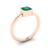 Elegante anel quadrado de esmeralda em ouro rosa 18K, Imagem 4