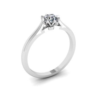 Anel de noivado de diamante de lótus - Foto 3