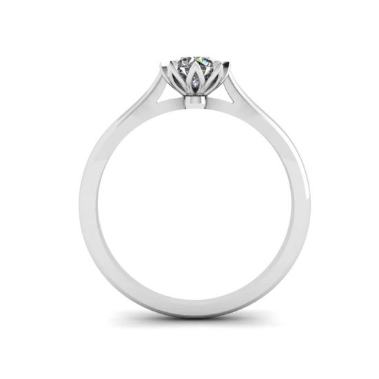 Anel de noivado de diamante de lótus, More Image 0