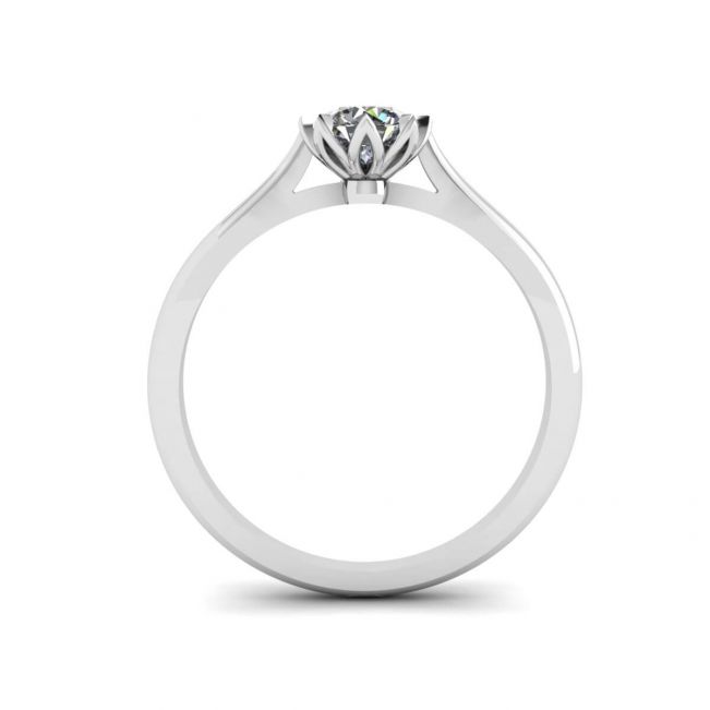 Anel de noivado de diamante de lótus - Foto 1