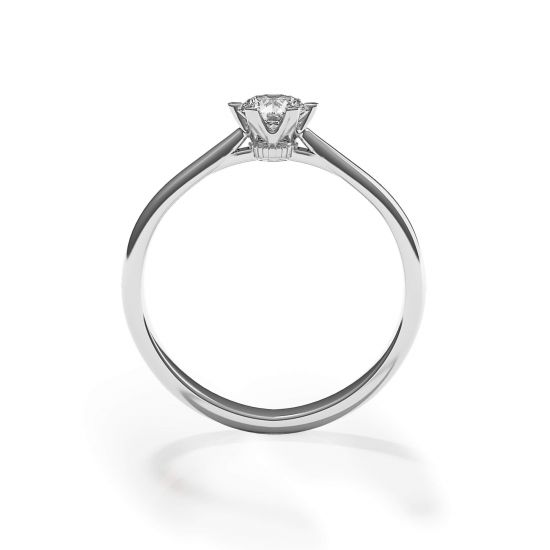 Anel de noivado de diamante de coroa de 6 pinos,  Ampliar imagem 2