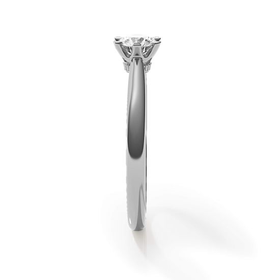 Anel de noivado de diamante de coroa de 6 pinos, More Image 1