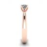 Anel de cravação de pétala com diamante redondo em ouro rosa 18K, Imagem 3