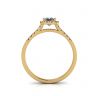 Halo Princess Cut Diamond Ring em ouro amarelo, Imagem 2