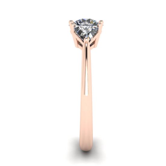 Anel de três diamantes em ouro rosa 18K, More Image 1
