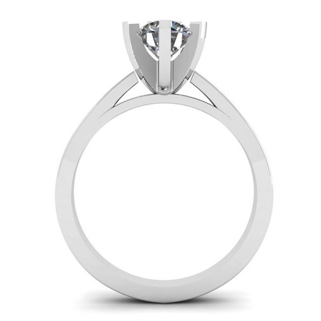 Anel de diamante em ouro branco 18K para noivado - Foto 1