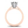 Anel de diamante em ouro rosa 18K para noivado, Imagem 2