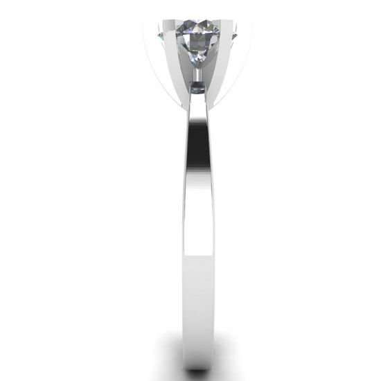 Anel de diamante em ouro branco 18K para noivado,  Ampliar imagem 3
