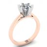 Anel de diamante em ouro rosa 18K para noivado, Imagem 4
