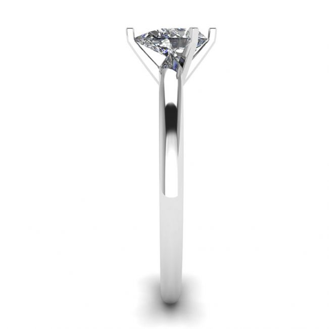 Anel solitário de diamante pera em 6 pontas - Foto 2