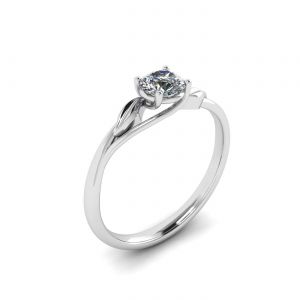 Anel de noivado de diamante inspirado na natureza - Foto 3