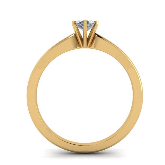Anel de diamante Marquise de 6 pontas em ouro amarelo 18K, More Image 0
