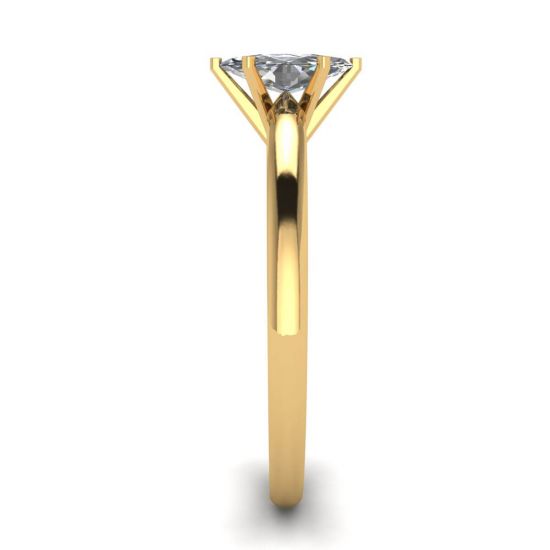Anel de diamante Marquise de 6 pontas em ouro amarelo 18K, More Image 1