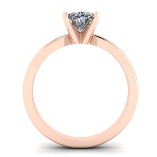 Anel de diamante oval ouro rosa, More Image 0