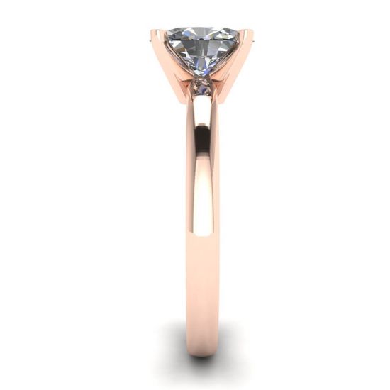 Anel de diamante oval ouro rosa, More Image 1