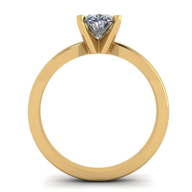 Anel de diamante oval em ouro amarelo 18K - Foto 1