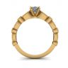 Anel de diamante oval estilo romântico ouro amarelo, Imagem 2