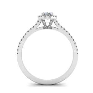 Anel Halo Diamante Corte Oval - Foto 1