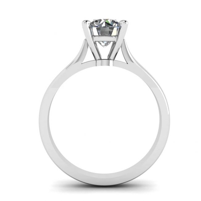 Anel de diamante clássico com um diamante - Foto 1