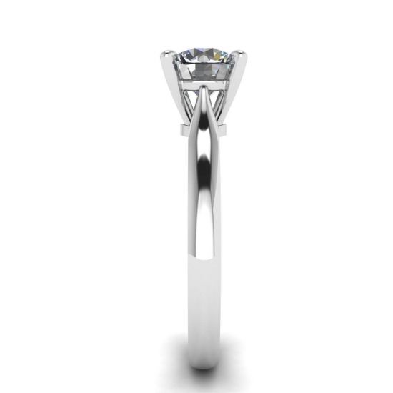 Anel de diamante clássico com um diamante, More Image 1