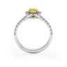 Anel de diamante amarelo oval de 1,13 quilates com halo de diamante, Imagem 2