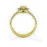 Anel de diamante amarelo oval de 1,13 quilates com halo de ouro amarelo, Imagem 2
