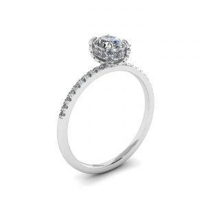 anel de diamante oval - Foto 3
