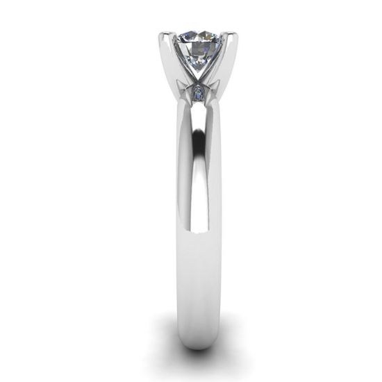 Anel solitário de diamante em forma de V, More Image 1