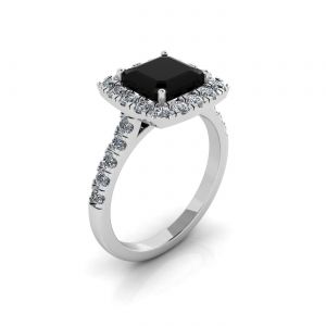 Princesa anel de diamante negro - Foto 3