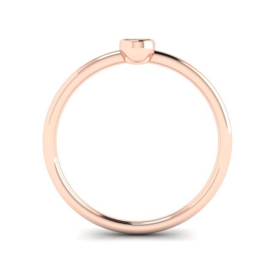 Anel Pequeno Oval com Diamante La Promesse Ouro Rosa, More Image 0