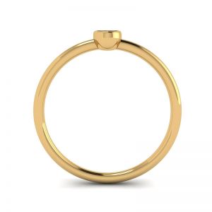 Anel Pequeno Oval com Diamante La Promesse Ouro Amarelo - Foto 1