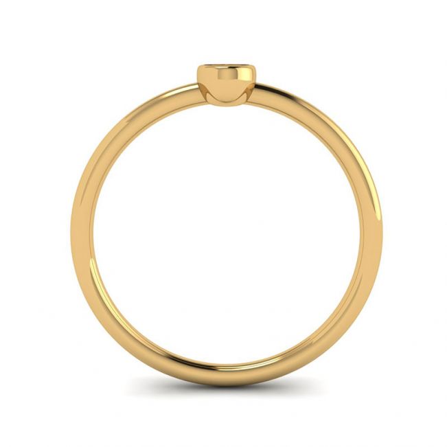 Anel Pequeno Oval com Diamante La Promesse Ouro Amarelo - Foto 1