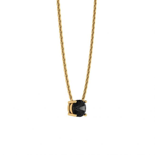 Colar Solitário Clássico de Diamantes em Corrente Fina de Ouro Amarelo - Foto 1 Colar Solitário Clássico de Diamantes em Corrente Fina de Ouro Amarelo - Foto 1