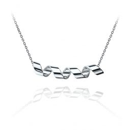 Colar Sorriso em Ouro Branco 18K - Coleção Ruban