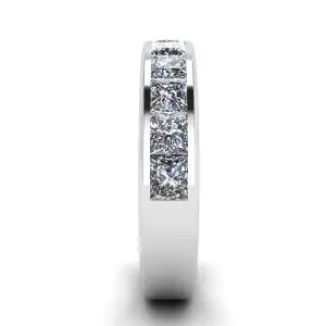 Eternity Princess Cut Diamond Anel ouro branco - Foto 2