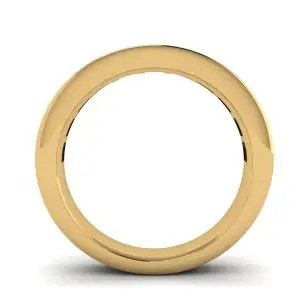 Anel Eternity Princess Cut Diamante Ouro Amarelo - Foto 1