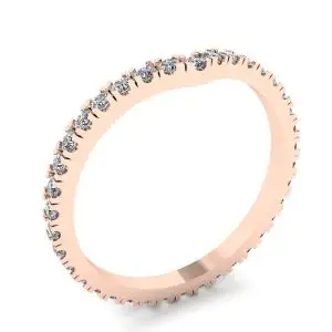 Diamante curvo Eternity Band Rose Gold - Foto 3