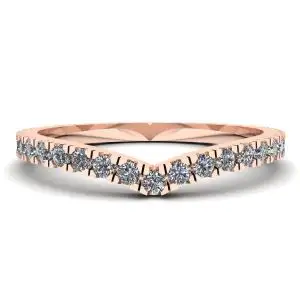 Diamante curvo Eternity Band Rose Gold