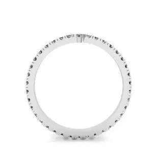 Diamante Curvo Eternity Band Ouro Branco - Foto 1