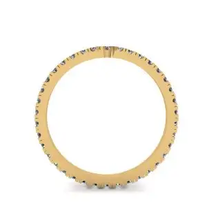 Diamante Curvo Eternity Band Ouro Amarelo - Foto 1