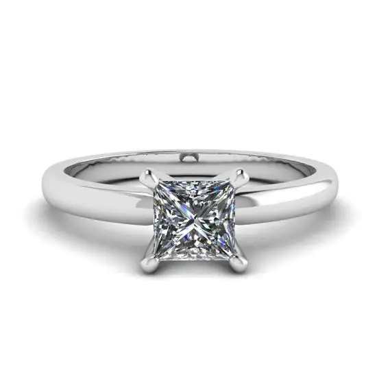 Princesa corte anel de diamante Estilo 3769 PIERRE Joias
