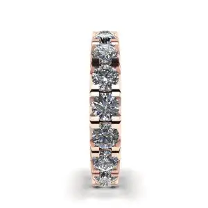 Eternity Diamond Band de 3 quilates em ouro rosa 18K - Foto 2